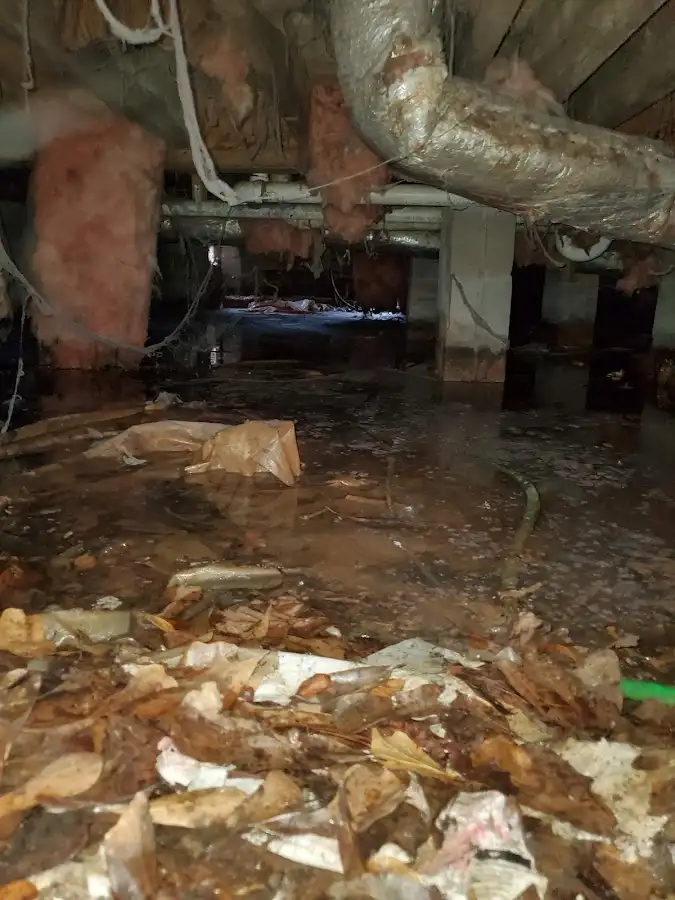 Crawl space flood assessment for Commercial Water Damage Restoration in Fort Riley